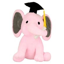 Заредете изображение във визуализатора на галерията – Plush elephant with cap pink
