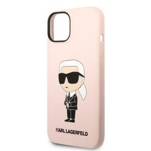 Заредете изображение във визуализатора на галерията – Karl Lagerfeld KLHCP14MSNIKBCP iPhone 14 Plus 6.7" hardcase pink/pink Silicone Ikonik
