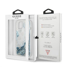 Заредете изображение във визуализатора на галерията – Guess GUHCP13MLGPEBL iPhone 13 6,1" niebieski/blue hardcase Peony Liquid Glitter
