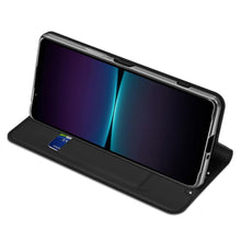 Заредете изображение във визуализатора на галерията – Dux Ducis Skin Pro Case for Sony Xperia 1 V Flip Card Wallet Stand Black
