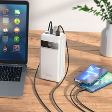 Заредете изображение във визуализатора на галерията – Hoco power bank 60 000mah with flash light + pd22,5w + qc3.0 j86b white - TopMag
