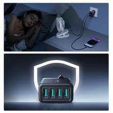 Заредете изображение във визуализатора на галерията – Joyroom JR-TCN03 4xUSB-A 24W 4.8A mains charger - black
