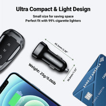 Заредете изображение във визуализатора на галерията – Acefast car charger usb a + typ c qc4.0 pd66w pps afc fcp lcd b4 black
