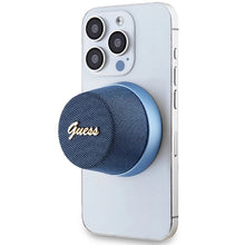 Заредете изображение във визуализатора на галерията – Guess Magnetic Script Metal Bluetooth speaker - blue

