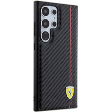 Заредете изображение във визуализатора на галерията – Original FERRARI hardcase Carbon Printed Line FEHCS24LN3DUR for Samsung Galaxy  S24 Ultra Black
