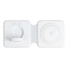 Заредете изображение във визуализатора на галерията – Wireless charger Qi 3in1 15W P14 working with MagSafe white

