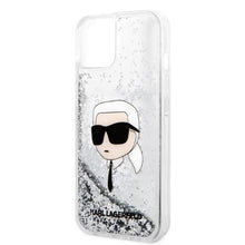 Заредете изображение във визуализатора на галерията – Karl Lagerfeld KLHCP14SLNKHCH iPhone 14 6.1" silver/silver hardcase Glitter Karl Head
