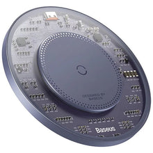 Заредете изображение във визуализатора на галерията – BASEUS wireless charger Simple 2 15W with cable Type C - Type C 1m nebula purple CCJJ050005
