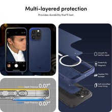 Заредете изображение във визуализатора на галерията – SPIGEN Cyrill Kajuk Mag compatible with MagSafe for IPHONE 15 PRO MAX navy
