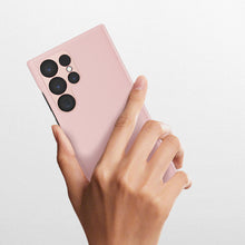 Заредете изображение във визуализатора на галерията – Dux Ducis Grit case for Samsung Galaxy S23 Ultra elegant cover made of artificial leather MagSafe pink
