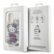 Заредете изображение във визуализатора на галерията – Original Case HELLO KITTY hardcase IML Kitty On Bricks Graffiti HKHCP15LHDGPHT for Iphone 15 Pro white
