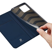 Заредете изображение във визуализатора на галерията – Dux Ducis Skin Pro case for Motorola Edge 30 Ultra flip cover card wallet stand blue
