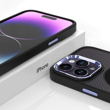 Заредете изображение във визуализатора на галерията – Tel Protect Magnetic Carbon Case for Iphone 12 Pro Max Black-purple
