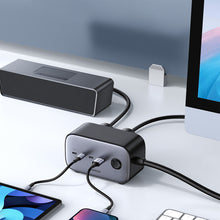 Заредете изображение във визуализатора на галерията – Ugreen wall charger GaN USB C / USB AC power strip black (CD270)
