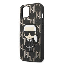 Заредете изображение във визуализатора на галерията – Karl Lagerfeld KLHCP13MPMNIKBK iPhone 13 6.1" hardcase black/black Monogram Ikonik Patch

