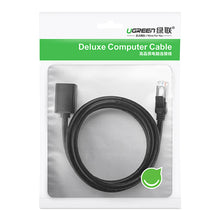 Заредете изображение във визуализатора на галерията – Ugreen Extension Network Cable Internet Ethernet Patchcord RJ45 F/UTP Cat. 6 1000Mbps 0.5m Black (NW112)
