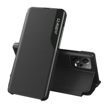 Заредете изображение във визуализатора на галерията – Eco Leather View Case Cover for Xiaomi Redmi Note 12 5G / Poco X5 5G with Flip Stand Black
