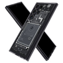 Заредете изображение във визуализатора на галерията – Spigen Ultra Hybrid case for Samsung Galaxy S24 Ultra - dark gray (Zero One pattern)
