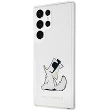 Заредете изображение във визуализатора на галерията – Karl Lagerfeld KLHCS23LCFNRC S23 Ultra S918 transparent hardcase Choupette Fun
