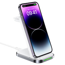 Заредете изображение във визуализатора на галерията – Acefast 3in1 wireless charging station for phone, headphones, smartwatch white (E15)
