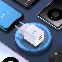 Заредете изображение във визуализатора на галерията – Wall charger GaN 33W PPS USB C/USB Dudao A13Pro - white

