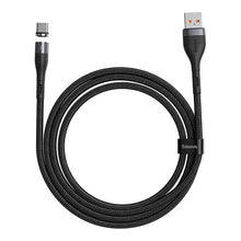 Заредете изображение във визуализатора на галерията – Baseus Zinc magnetic USB cable - USB Type C (charging 3 A / data 480 Mbps) Quick Charge AFC 1 m black
