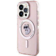 Заредете изображение във визуализатора на галерията – Karl Lagerfeld IML Choupette MagSafe case for iPhone 15 Pro - pink
