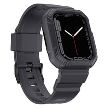 Заредете изображение във визуализатора на галерията – Kingxbar CYF537 2in1 Armored Case for Apple Watch SE, 8, 7, 6, 5, 4, 3, 2, 1 (45, 44, 42 mm) with Strap Gray
