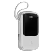 Заредете изображение във визуализатора на галерията – Power bank baseus qpow - 10 000mah lcd quick charge pd15w with cable to type c white ppqd-a02 - TopMag
