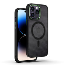 Заредете изображение във визуализатора на галерията – Tel Protect Magnetic Carbon Case for Iphone 12 Pro Max Black-green
