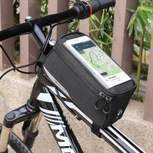 Заредете изображение във визуализатора на галерията – Wozinsky frame bike bag phone cover up to 6.5 inch 1l black (WBB6BK)
