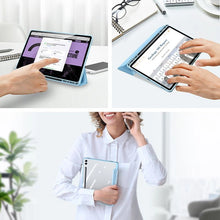 Заредете изображение във визуализатора на галерията – Dux Ducis Toby case with flip stand for Samsung Galaxy Tab S9 FE - blue
