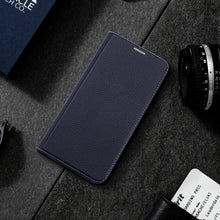 Заредете изображение във визуализатора на галерията – Dux Ducis Skin X2 Case For Xiaomi Redmi Note 12 5G / Poco X5 5G Cover Flip Wallet Stand Blue
