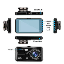 Заредете изображение във визуализатора на галерията – Car Dash Cam DVR-03 4,0 inches + rear camera
