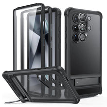 Заредете изображение във визуализатора на галерията – ESR Armor Kickstand case for Samsung Galaxy S24 Ultra - transparent and black

