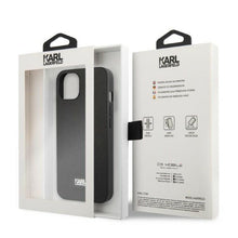 Заредете изображение във визуализатора на галерията – Karl Lagerfeld KLHCP13SSFMP2K iPhone 13 mini 5.4" hardcase black/black Saffiano Plaque
