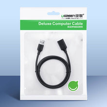Заредете изображение във визуализатора на галерията – Ugreen USB-A (male) - USB-A (female) adapter extension cable USB 3.0 5Gb/s 0.5m black (US129)
