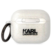 Заредете изображение във визуализатора на галерията – Karl Lagerfeld KLA3HNKCTGT Airpods 3 cover transparent Gliter Karl&amp;Choupette

