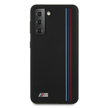 Заредете изображение във визуализатора на галерията – Original faceplate case BMW BMHCS21MSIVTBK for SAMSUNG S21 Plus (Stripes M Collection / black)
