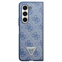 Заредете изображение във визуализатора на галерията – Original Case GUESS - hardcase Leather 4G Triangle Strass GUHCZFD5P4TDPB for Samsun Galaxy Z Fold 5 Blue
