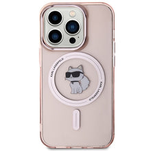 Заредете изображение във визуализатора на галерията – Original Pouch KARL LAGERFELD hardcase IML Choupette Magsafe KLHMP15XHFCCNOP for Iphone 15 Pro Max Pink
