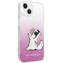 Заредете изображение във визуализатора на галерията – Original faceplate case karl lagerfeld klhcp14mcfnrcpi for iphone 14 plus (choupette eat / pink)
