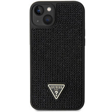 Заредете изображение във визуализатора на галерията – Original Case GUESS Rhinestone Triangle hardcase GUHCP14MHDGTPK for Iphone 14 Plus black
