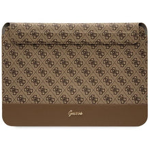 Заредете изображение във визуализатора на галерията – Original GUESS Laptop Sleeve 4G Stripe Metal Logo GUCS14PS4SGW 14 inches brown
