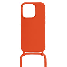 Заредете изображение във визуализатора на галерията – Strap Silicone Case for Iphone 14 Pro Max design 1 orange
