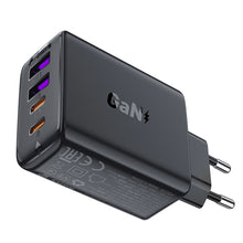 Заредете изображение във визуализатора на галерията – Acefast A61 PD 45W GaN charger 2 x USB-C + 2 x USB-A with 4 ports - black

