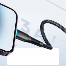 Заредете изображение във визуализатора на галерията – Joyroom Starry Series SA32-AL3 3A USB-A / Lightning cable 1m - black
