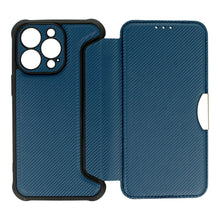 Заредете изображение във визуализатора на галерията – Razor Carbon Book Case for Samsung Galaxy A14 5G navy
