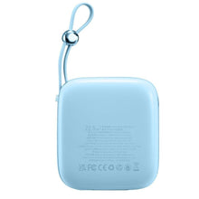 Заредете изображение във визуализатора на галерията – Joyroom power bank 10000mAh Jelly Series 22.5W with built-in USB C cable blue (JR-L002)
