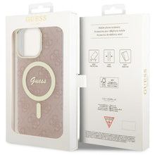 Заредете изображение във визуализатора на галерията – Original Case GUESS hardcase 4G MagSafe GUHMP14XH4STP for Iphone 14 Pro Max pink
